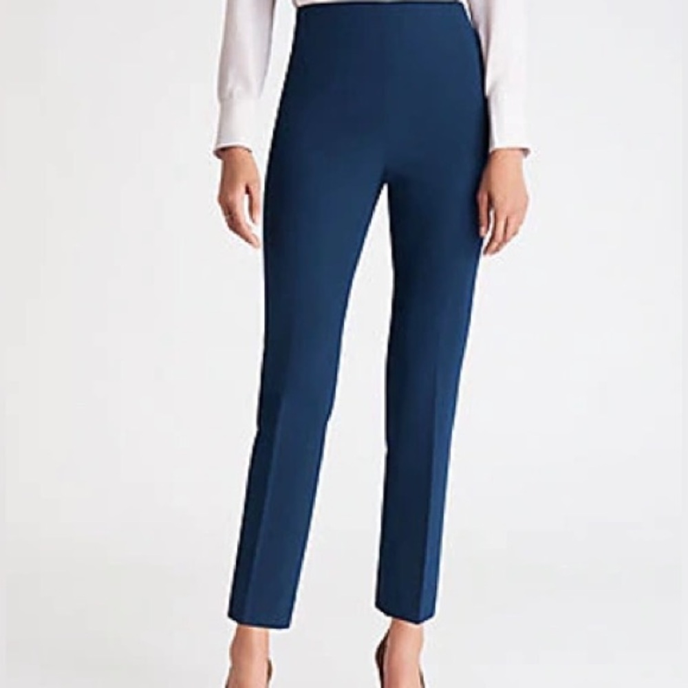 Ann Taylor Petite Side Zip Bi-stretch Ankle Pant - size 6P